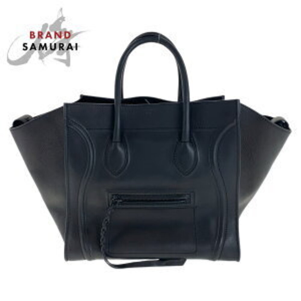 Celine Phantom Luggage Black Leather Tote Bag Handbag